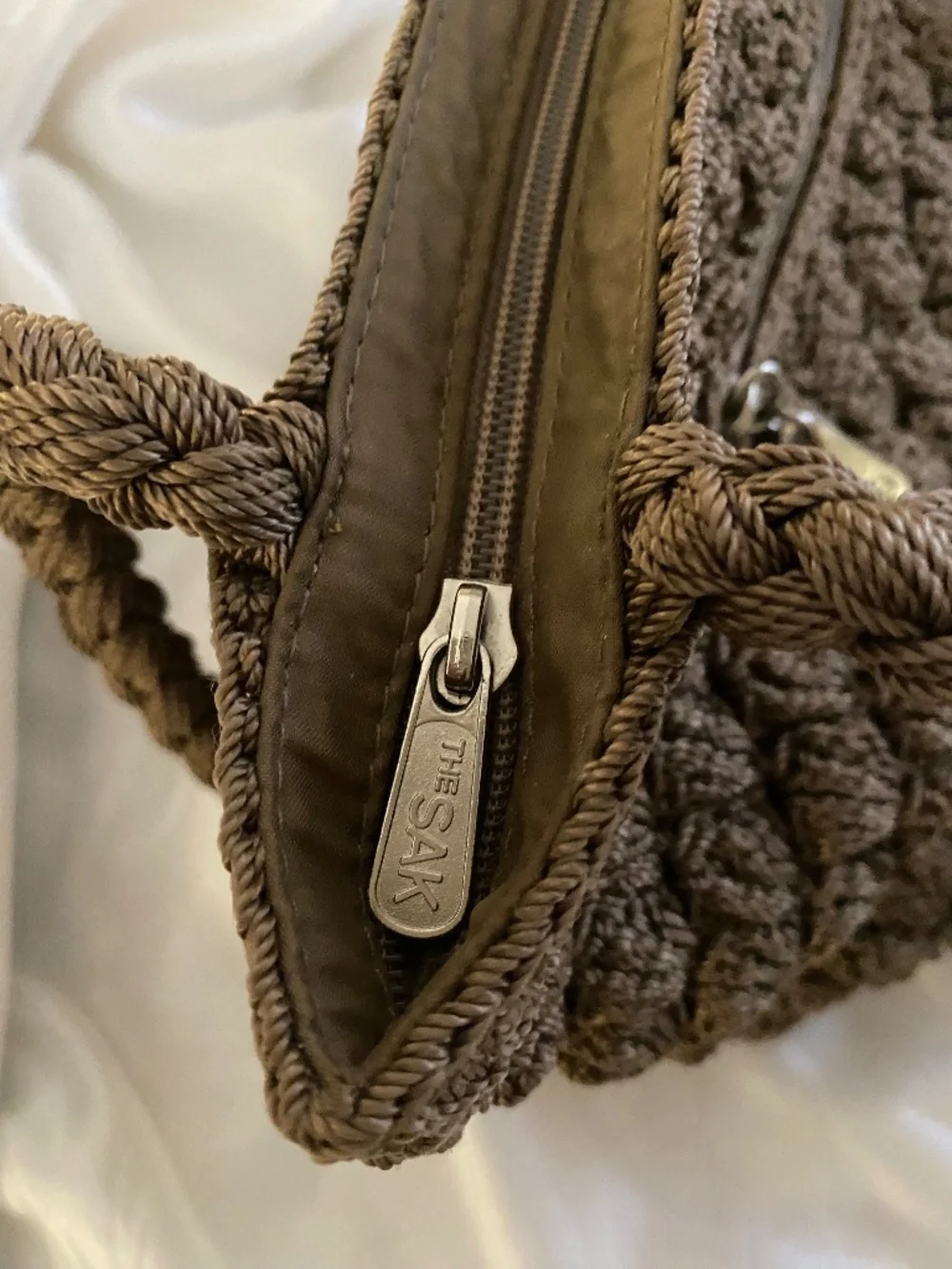The SAK Crochet Double Handle Shoulder Bag NWOT